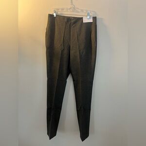 Liz Claiborne Alexis Straight Leg Mid Rise Dress Pants Charcoal